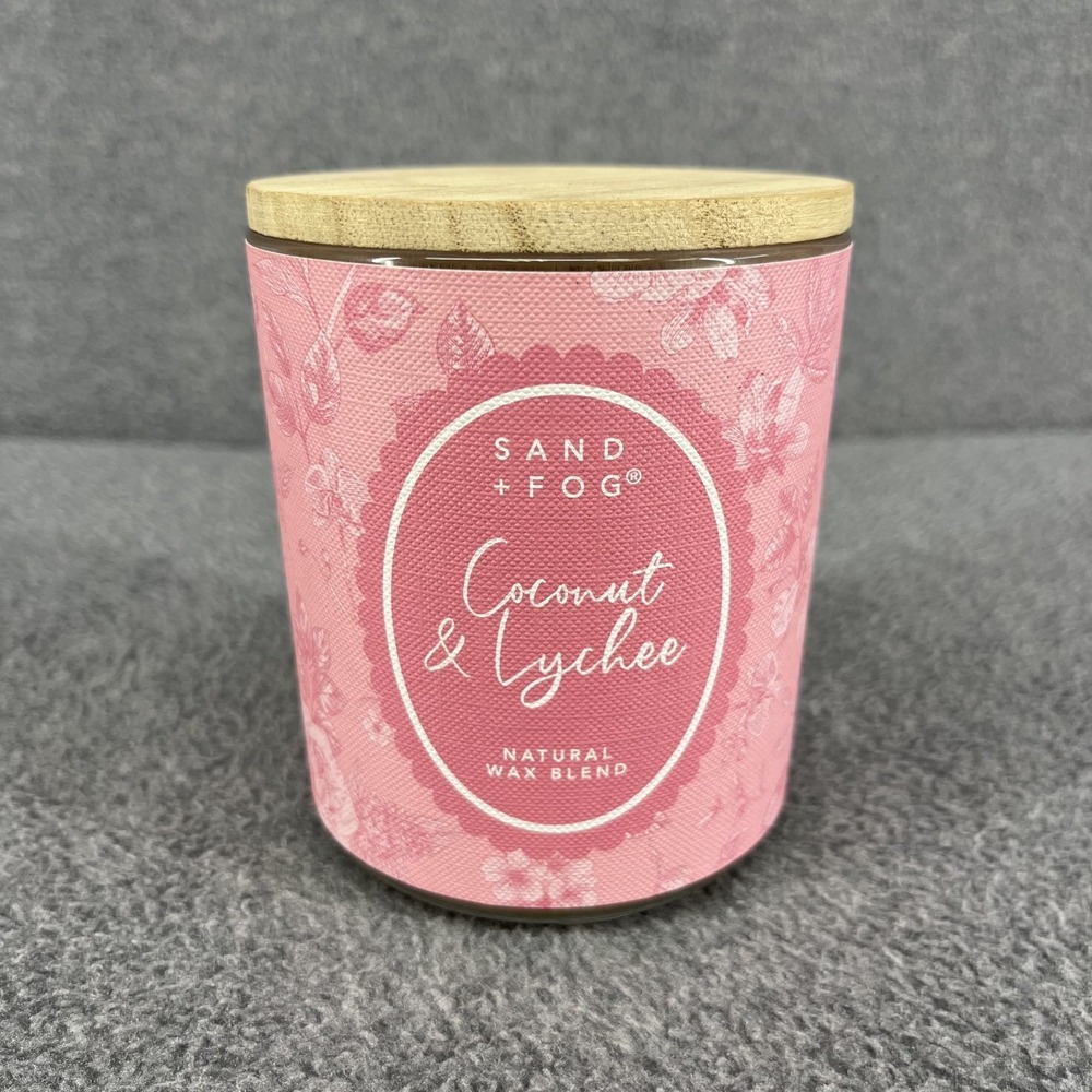 Sand + Fog Candle scented Coconut & Lychee Natural Wax blend 10 oz